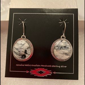 Native American White Buffalo Earrings